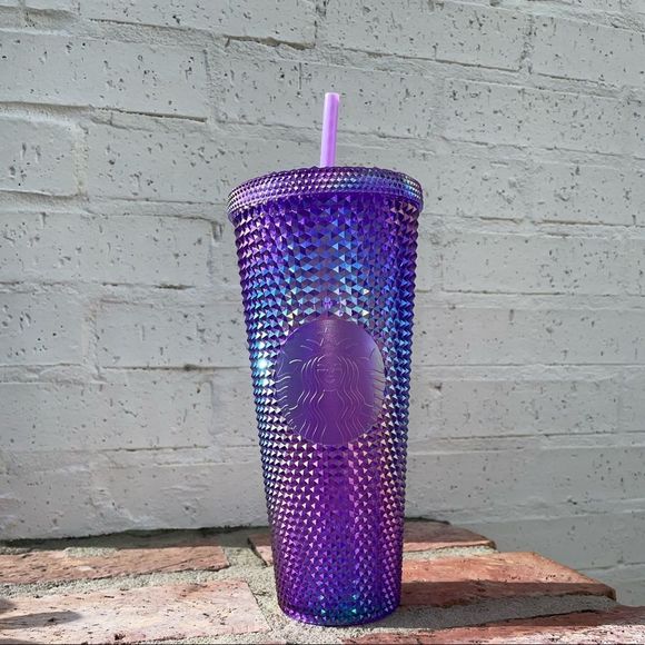 Starbucks Summer 2022 Release Purple Oil Slick Studded Tumbler Cold Cup - Picture 4 of 7
